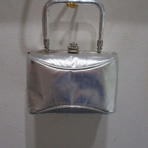 Vtg 1950's Silver Purse